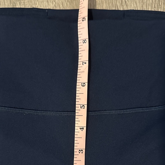 Lululemon 4 Pace Rival High Rise True Navy Crop Athletic Workout Women Leggings - Picture 5 of 13